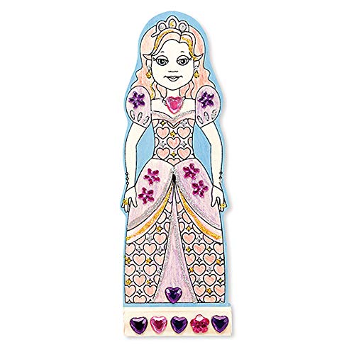 Melissa & Doug Decorate-Your-Own Wooden Princess Doll Craft Kit