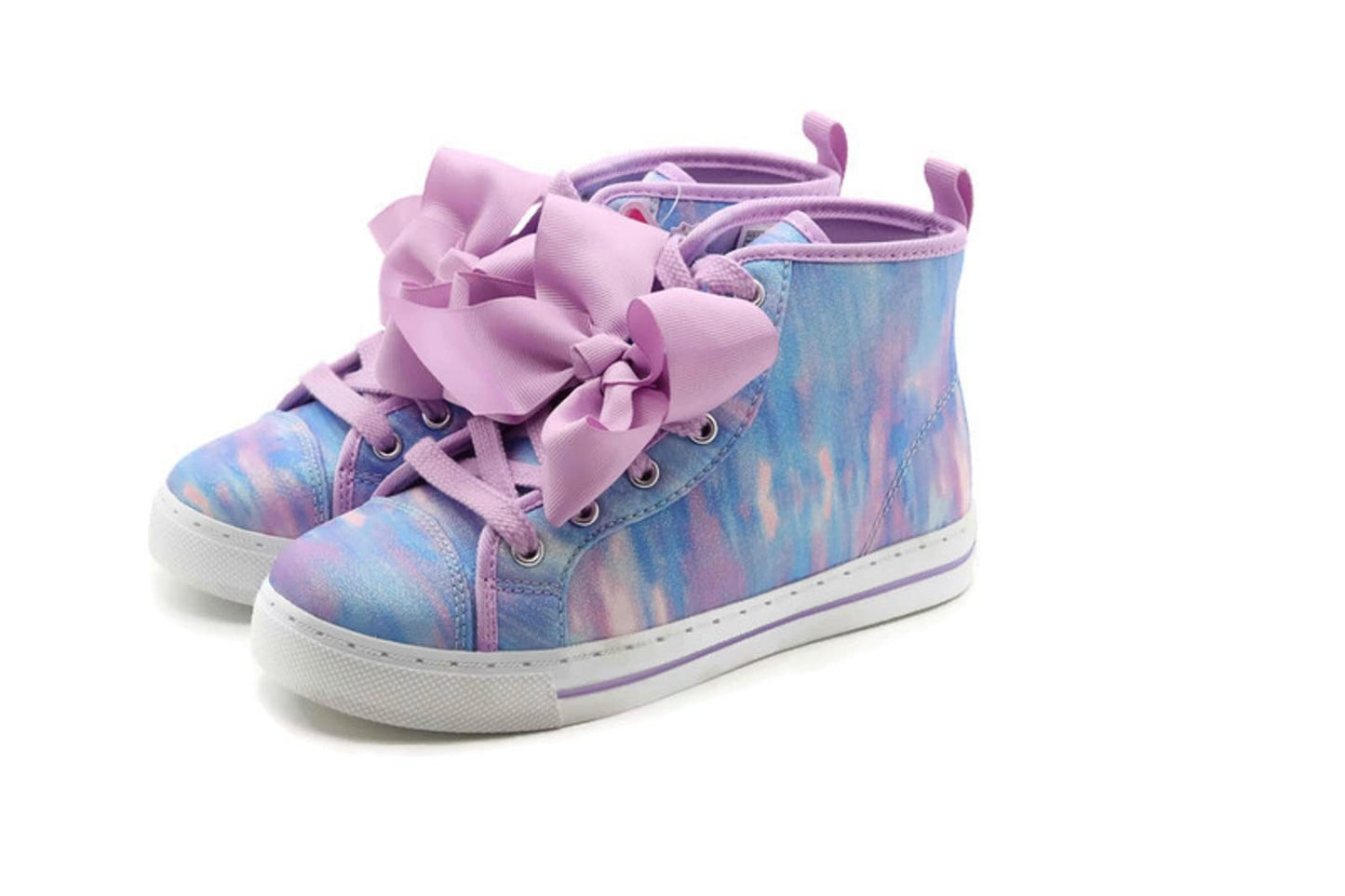 Nickelodeon JoJo Siwa Girl's Hi-Top Athletic Sneaker, Lilac/Blue (Little Kid/Big Kid)