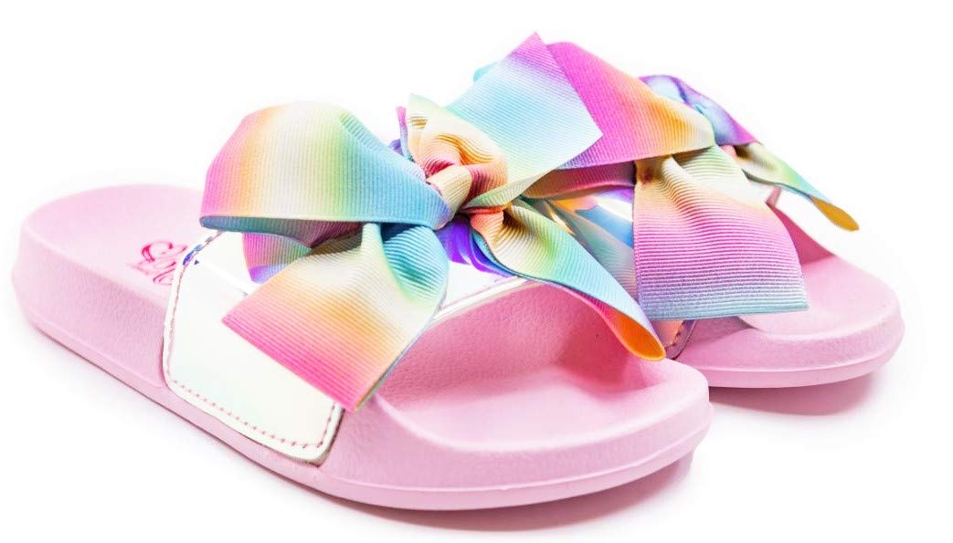 JoJo Siwa Girls Soccer Slide Sandals (Iridescent, numeric_11)