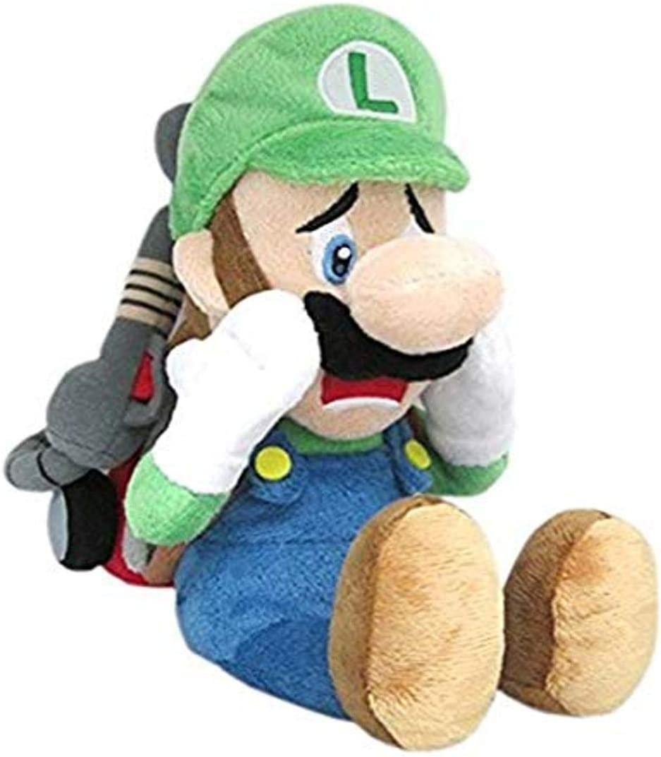 Little Buddy Super Mario Series Luigi's Mansion 10"" Scared Luigi with Strobulb Plush, Multi-Colored