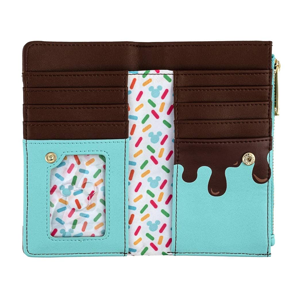 Loungefly x Disney Mickey and Minnie Mouse Sweet Treats Flap Wallet