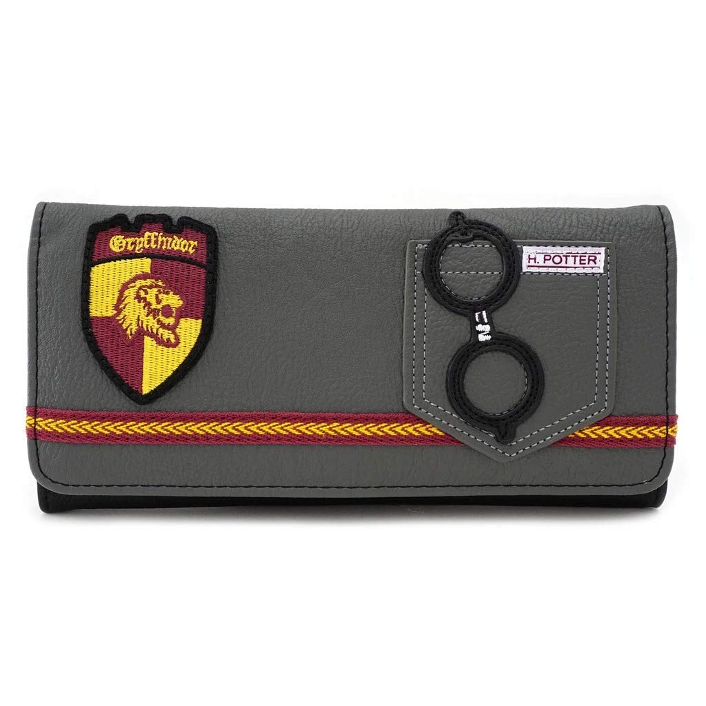 Loungefly x Harry Potter Gryffindor Trifold Wallet, Gray, One Size