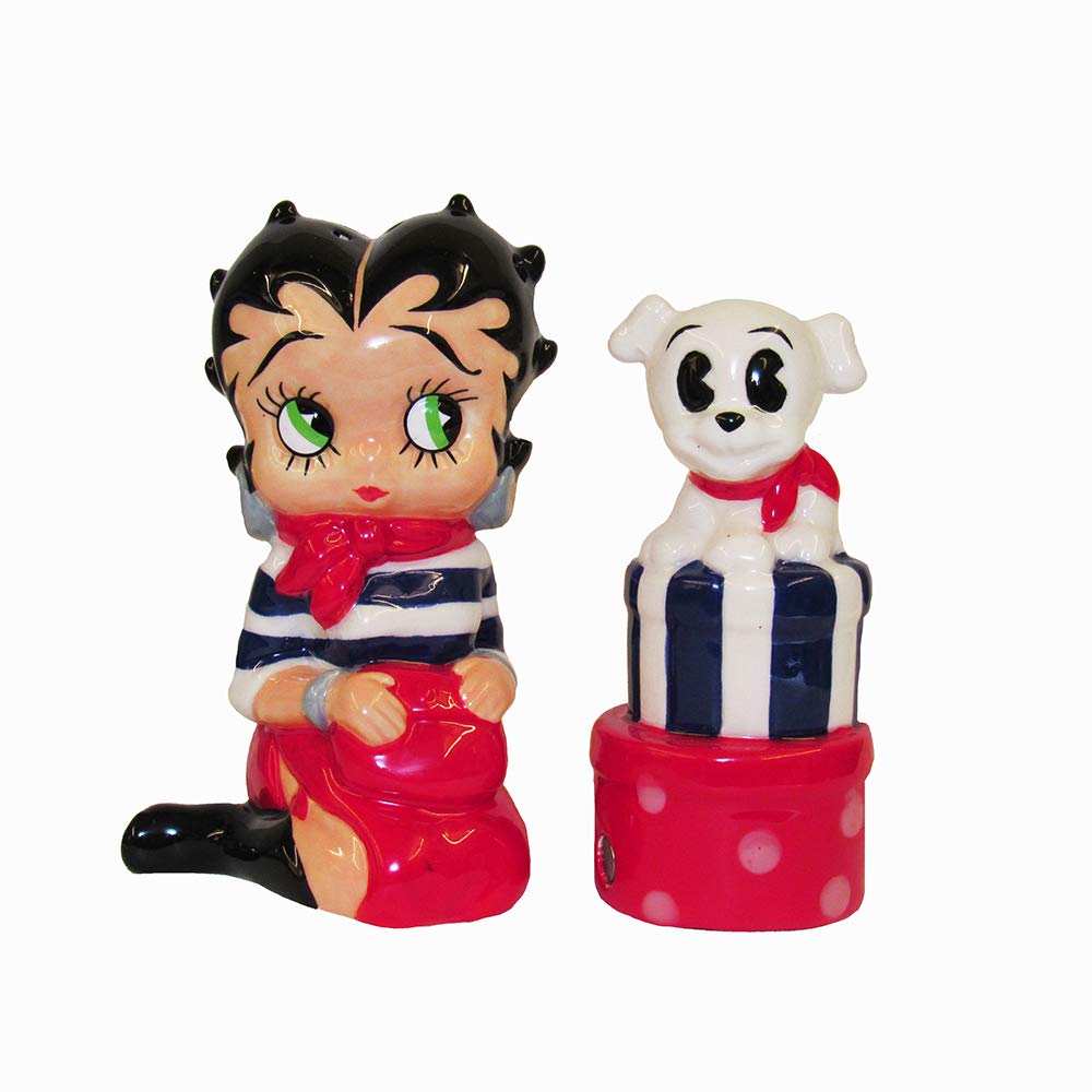 Kurt S. Adler Kurt Adler Betty Boop Handpainted Ceramic Salt & Pepper 2-Piece Set Salt and Pepper Shaker