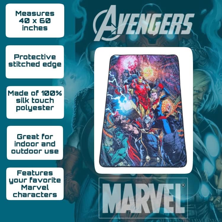 Marvel Avengers Fleece Softest Comfy Throw Blanket for Adults & Kids| Measures 60 x 45 Inches