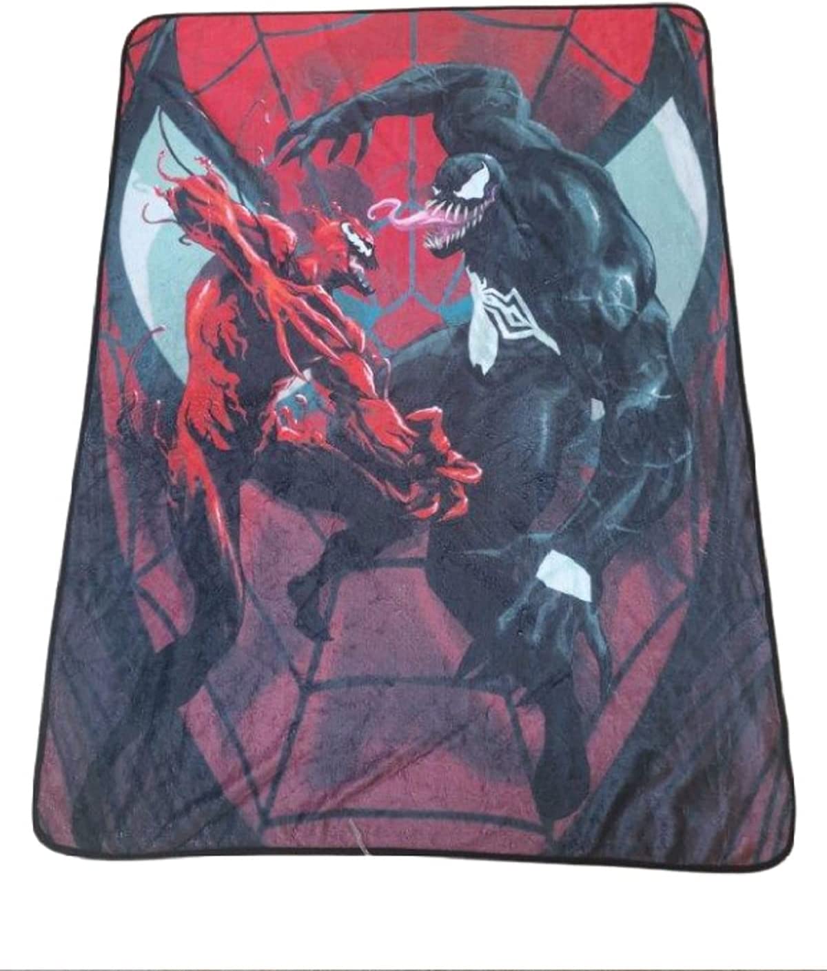 Marvel The Amazing Spider-Man Venom x Carnage Fleece Throw Blanket| Measures 60 x 45 Inches
