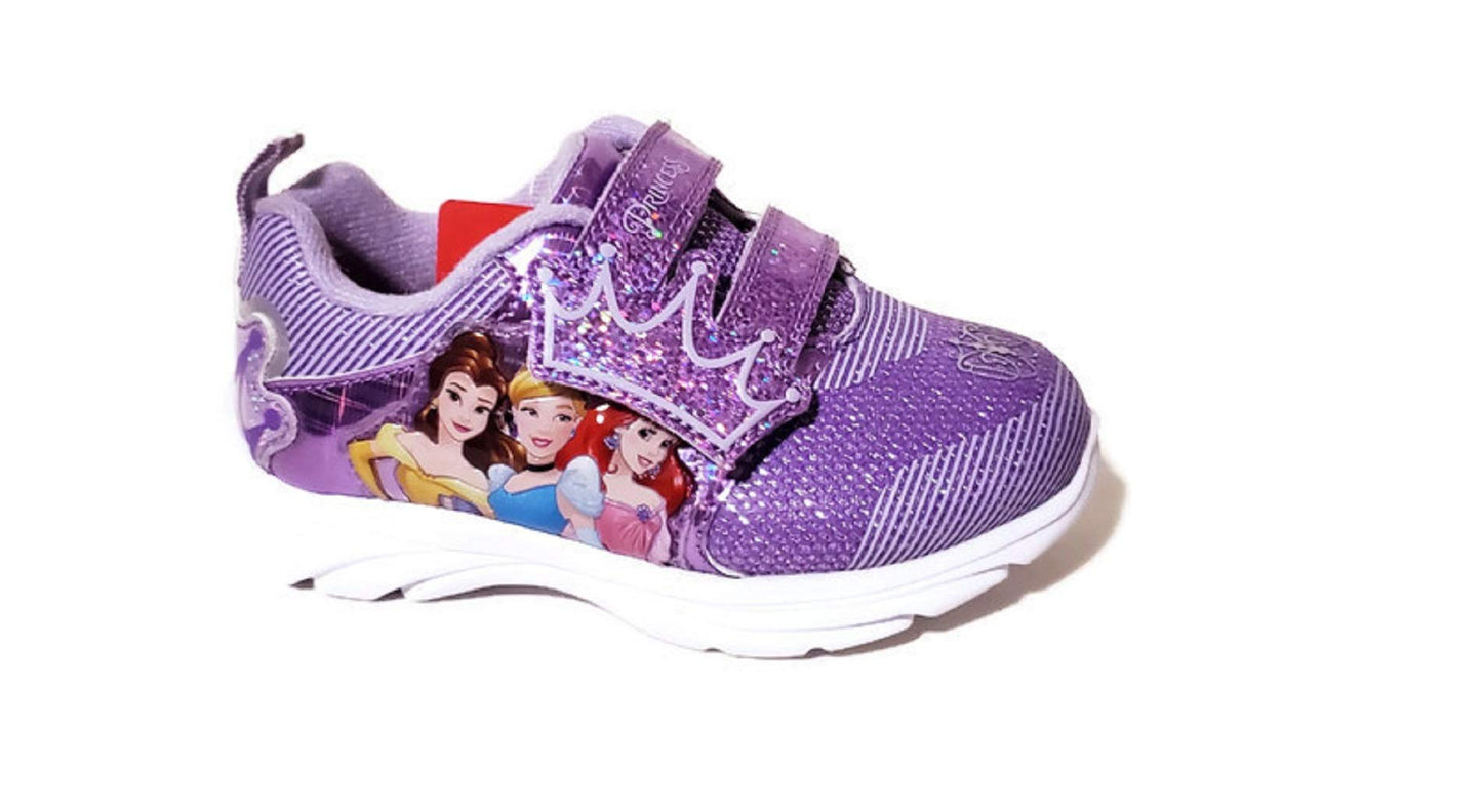 Disney Princess Lighted Athletic Sneaker, Size 10 Purple