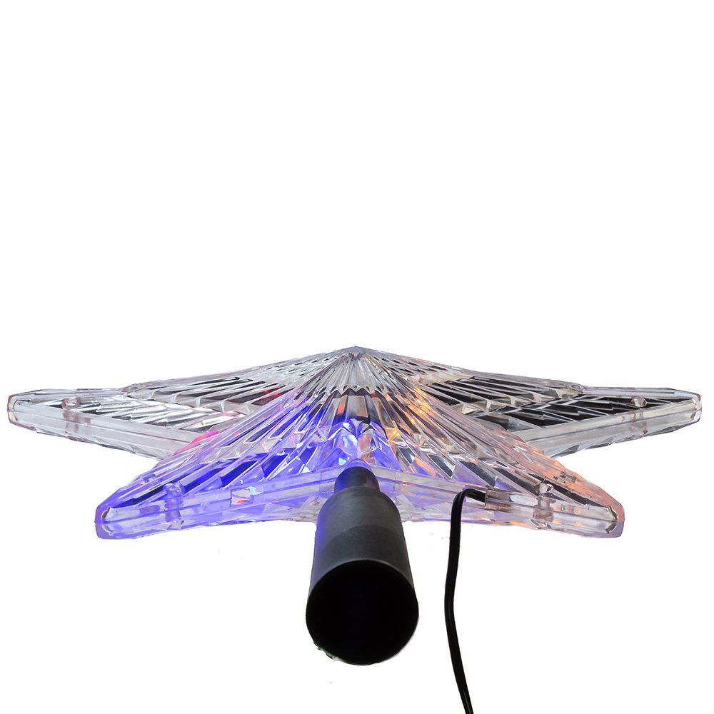 Kurt Adler LED Color-Changing Light Star Treetop, 8.5-Inch