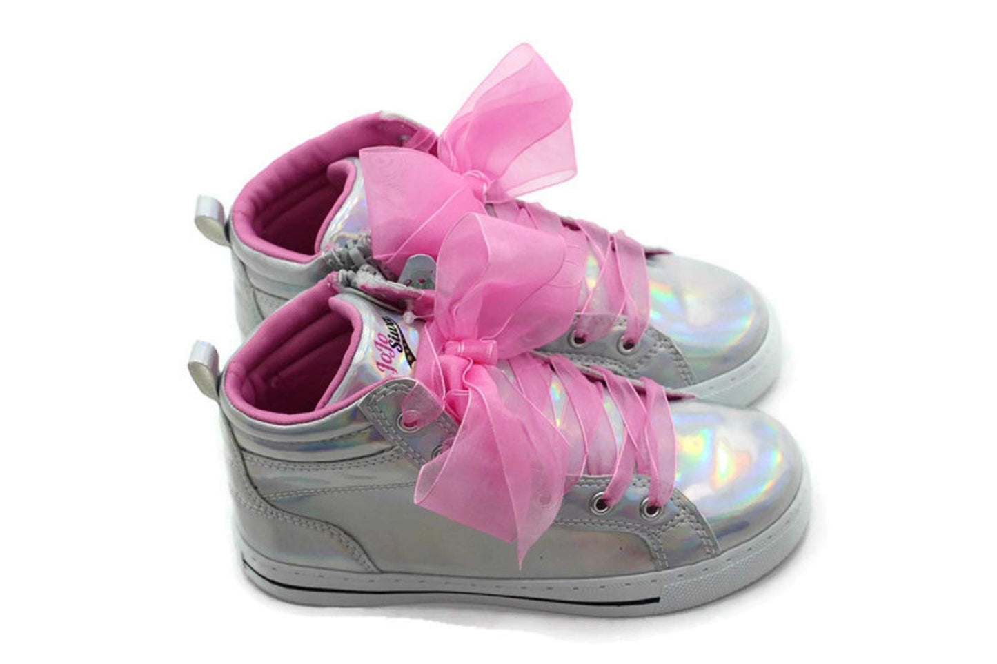 ACI JoJo Siwa Girls Hi-Top Athletic Sneaker, Silver/Pink (Toddler/Little Kid/Big Kid)