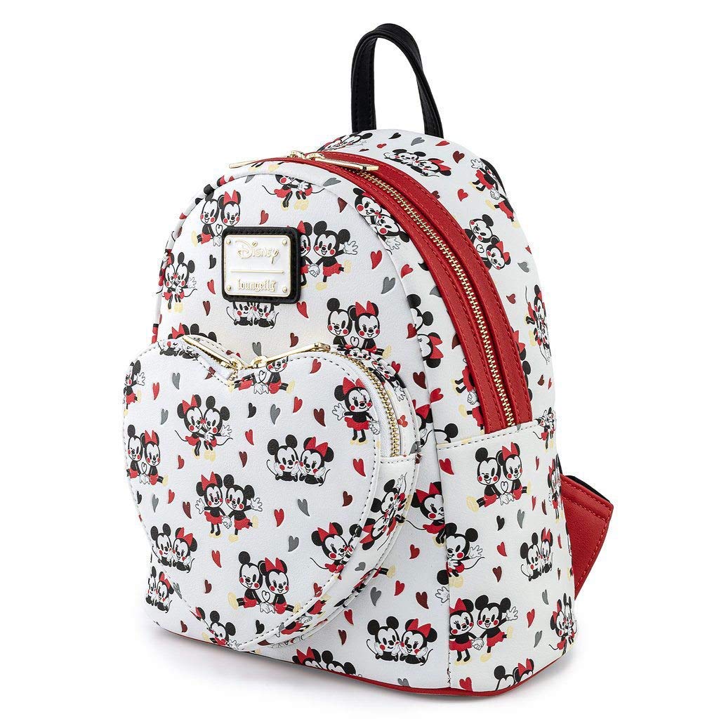 Loungefly x Disney Mickey and Minnie Mouse Love AOP Women's Mini Backpack