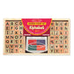 Melissa & Doug Wooden Alphabet Stamp Set - 56 Stamps With Lower-Case and Capital Letters - Preschool Writing Toys, ABC Stamps, Kids Arts & Crafts, Letter Stamps For Kids Ages 4+