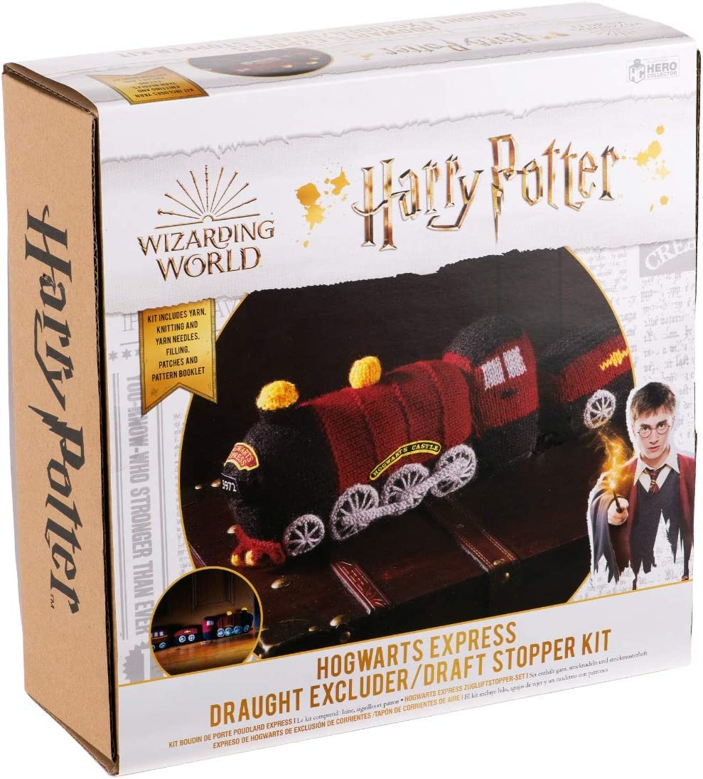 Eaglemoss Hero Collector Hogwarts Express Draught Excluder Knitting Kit | Harry Potter Wizarding World Knitting Kits | Model Replica