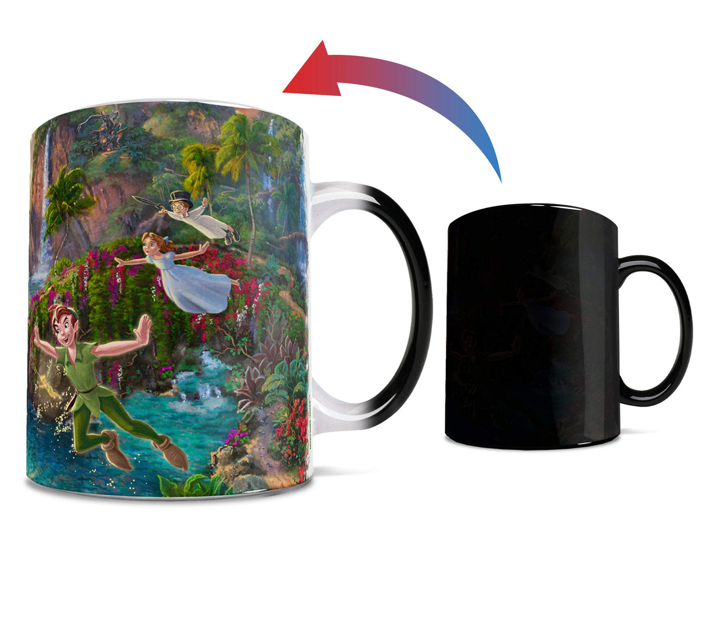 Disney - Peter Pan - Morphing Mugs Heat Sensitive Mug – Image revealed when HOT liquid is added - 11oz Large Drinkware