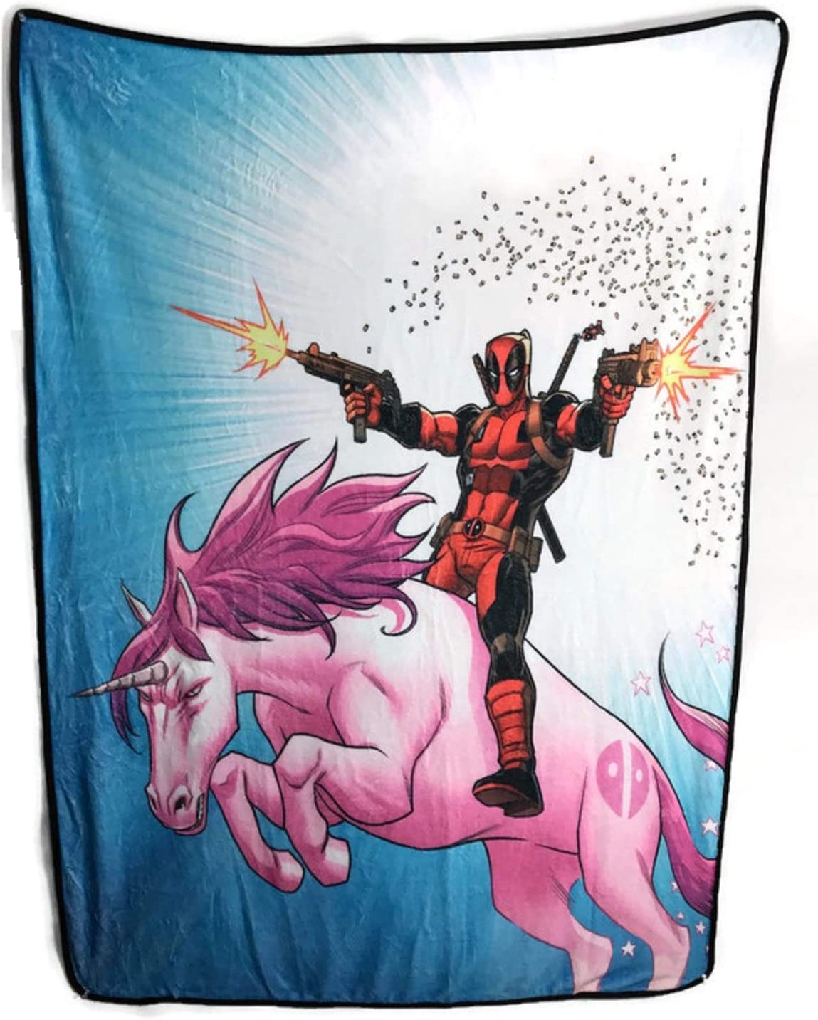 Marvel Deadpool Unicorn Fleece Softest Comfy Throw Blanket for Adults & Kids| Measures 60 x 45 Inches