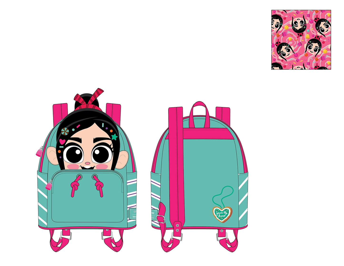 Wreck-It Ralph Vanellope Cosplay Mini Backpack