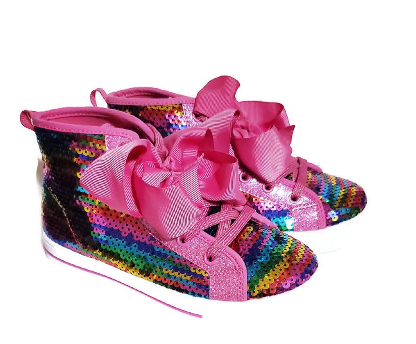 ACI JoJo Siwa Girls' Pink/Multi Hi-Top Sneakers