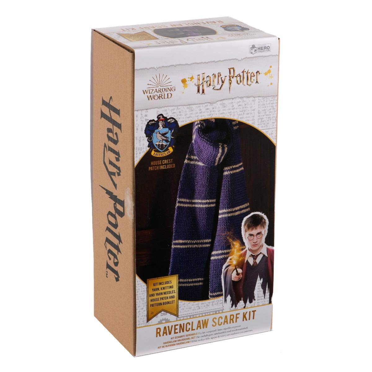 Eaglemoss Hero Collector Hogwarts Ravenclaw House Scarf | Harry Potter Wizarding World Knitting Kits | Model Replica