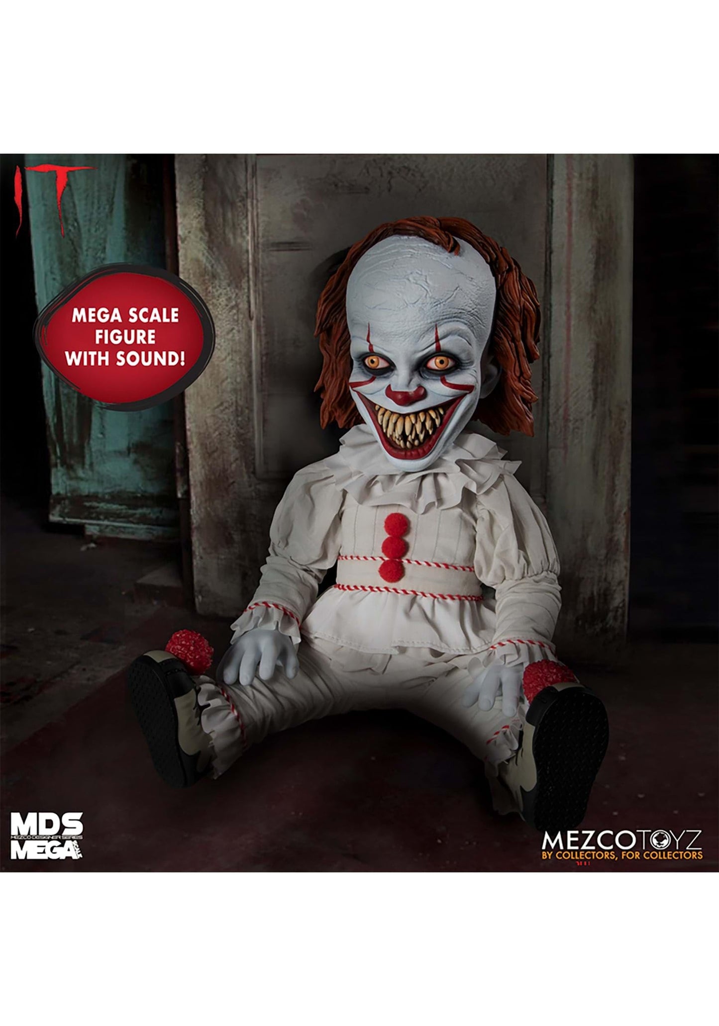 It 15 Inch Action Figure Mega Scale - Talking Sinister Pennywise