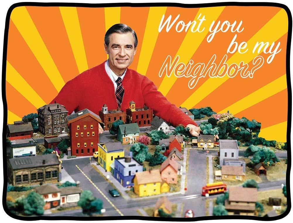 Mister Roger's Neighborhood Wont You Be My Neighbor Fleece Blanket