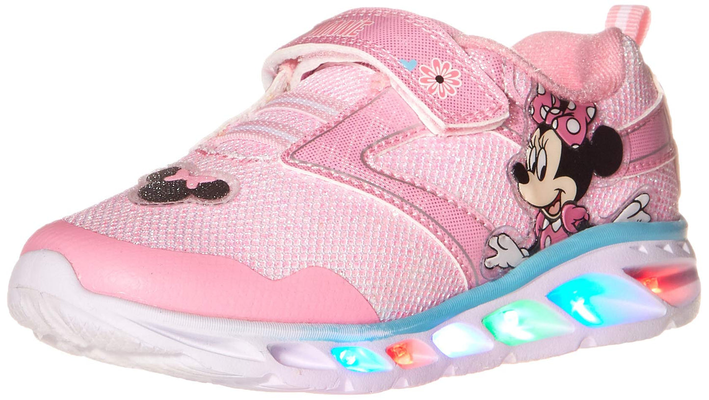 Disney Girls Minnie Sneaker, Light Pink, 8 Toddler