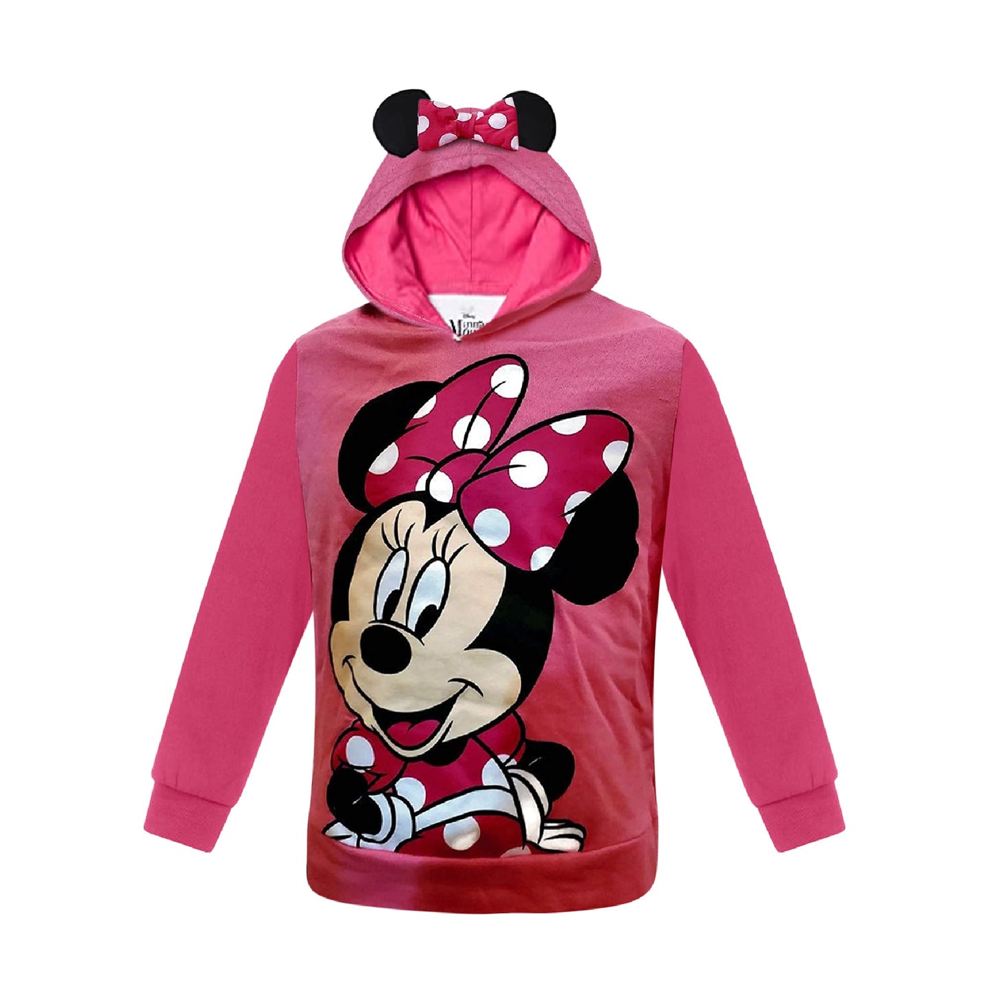 Disney Sweet Minnie Girls Ear Hoodie Pink