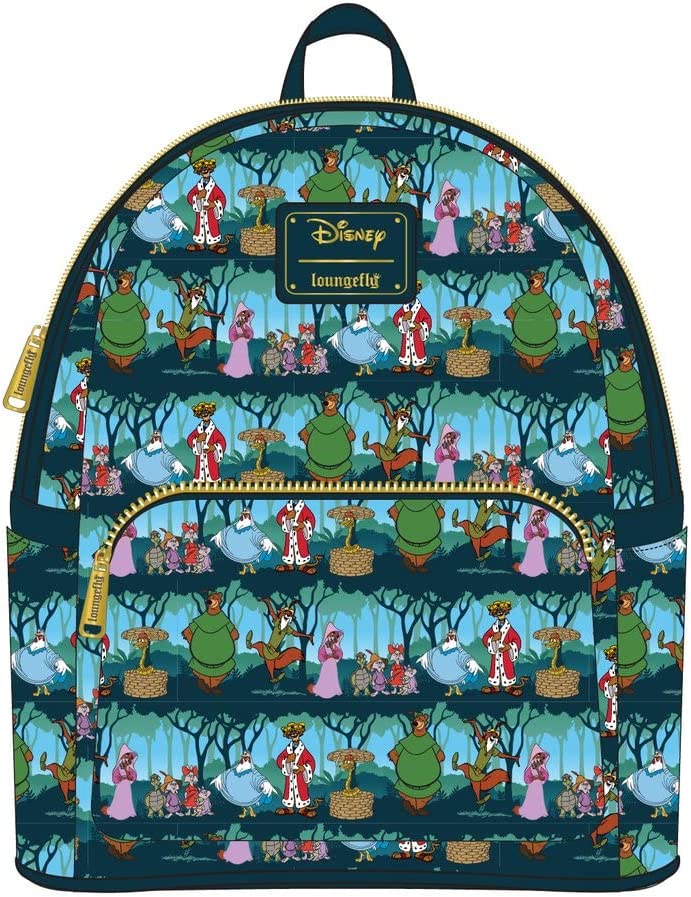Loungefly Disney Robin Hood Sherwood All Over Print Womens Double Strap Shoulder Bag Purse
