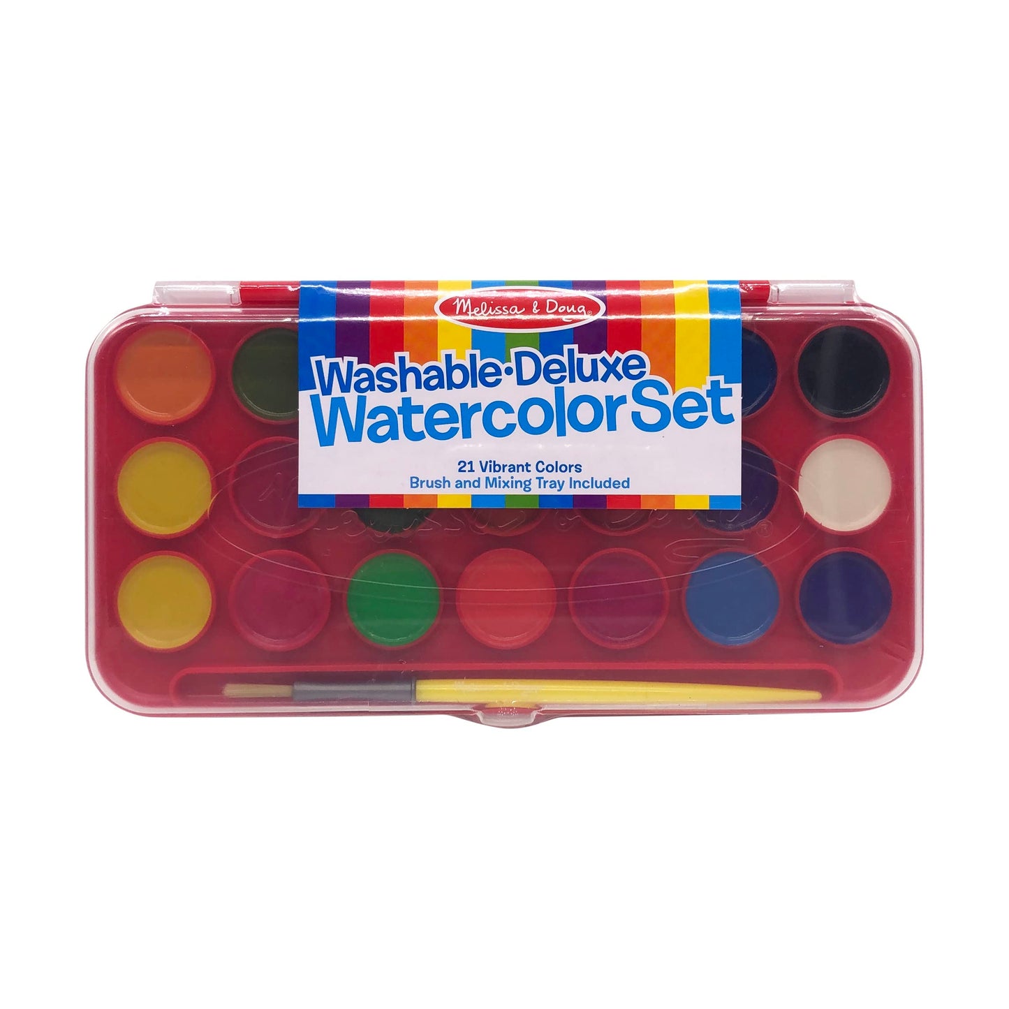 Melissa & Doug Deluxe Watercolor Paint Set With 21 Paints and Paintbrush