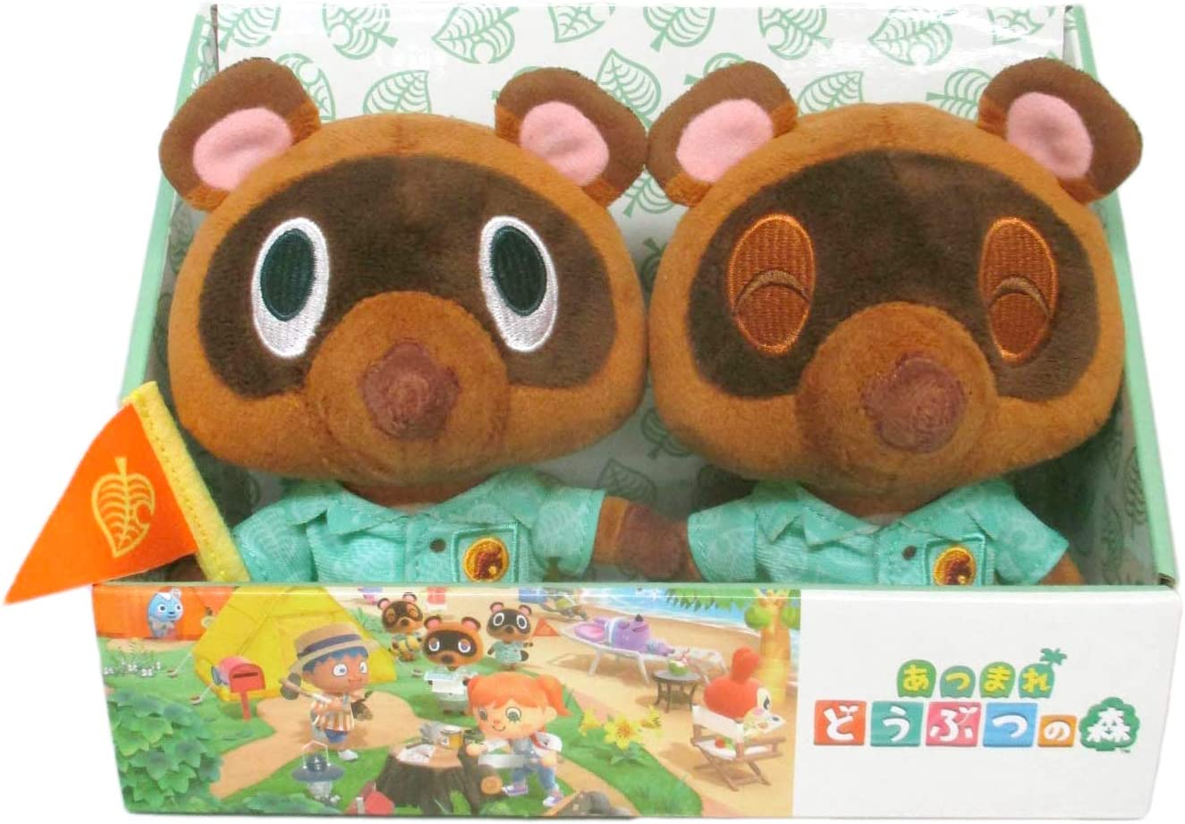 Little Buddy 1794 Animal Crossing - New Horizons - Timmy & Tommy Plush (Set of 2), 5.5" , Brown