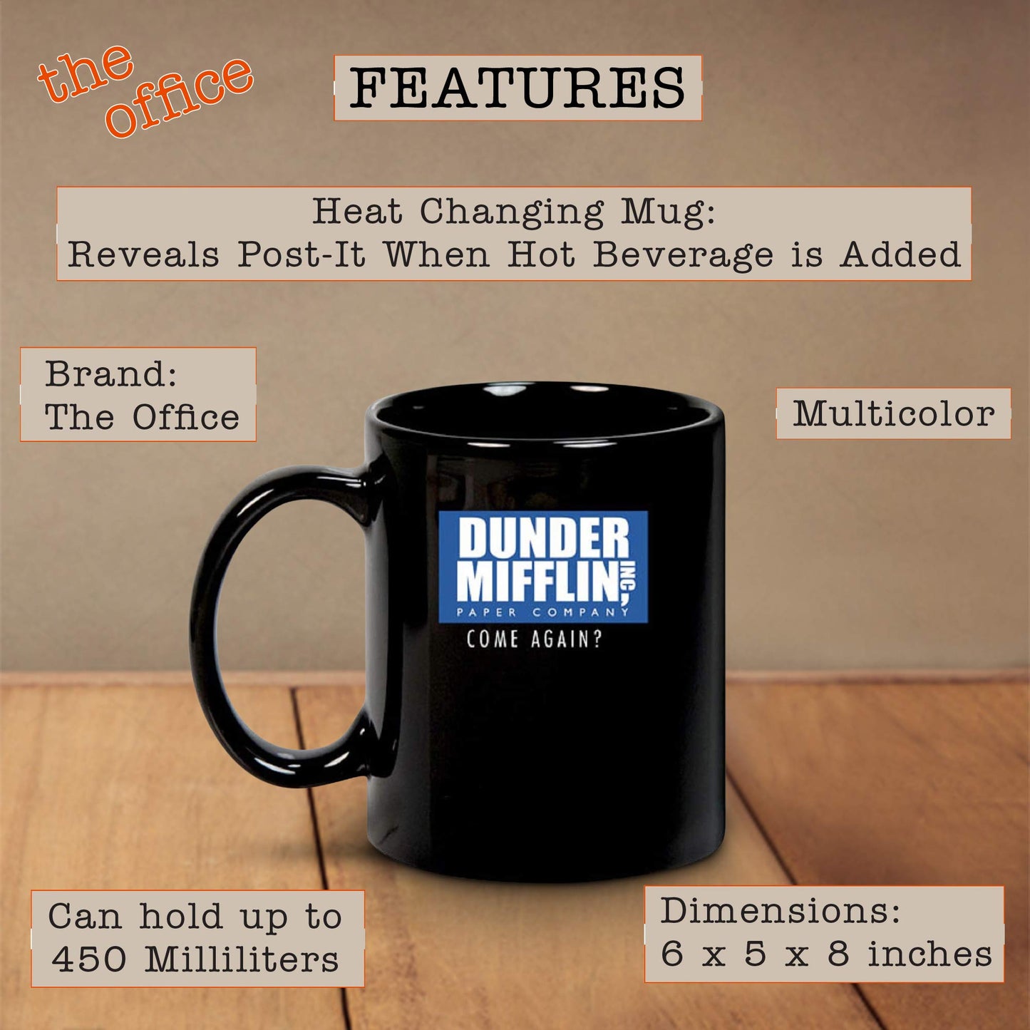 The Office Dunder Mifflin"That's What She Said" Heat Changing Mug