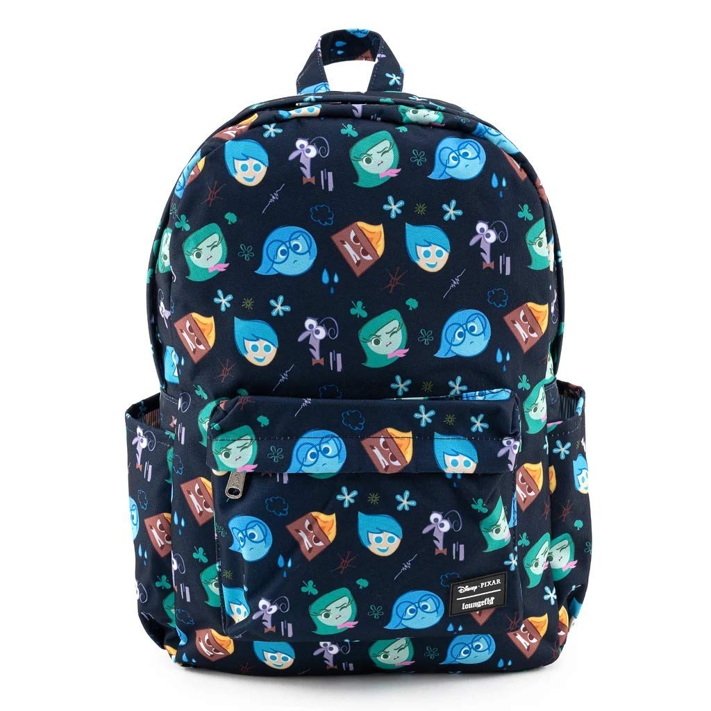 Disney Loungefly Inside Out Emotion Heads All Over Print Nylon Backpack