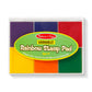 Melissa & Doug Rainbow Stamp Pad - 6 Washable Inks - Stamp Pads For Rubber Stamps, Arts And Crafts Supplies For Kids Ages 4+