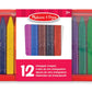 Melissa & Doug Triangular Crayons - 12 pack