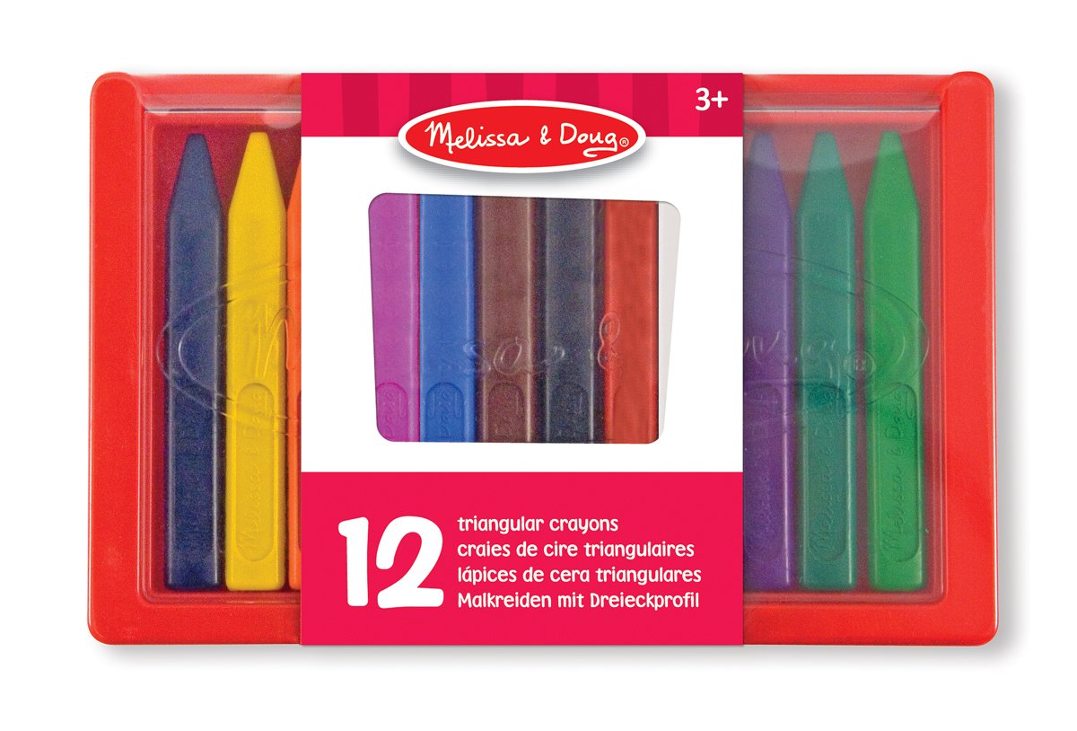 Melissa & Doug Triangular Crayons - 12 pack