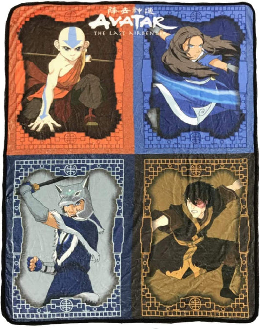 Avatar The Last Airbender Aang Katara Sokka Zuko Softest Throw Blanket| Measures 60 x 45 Inches