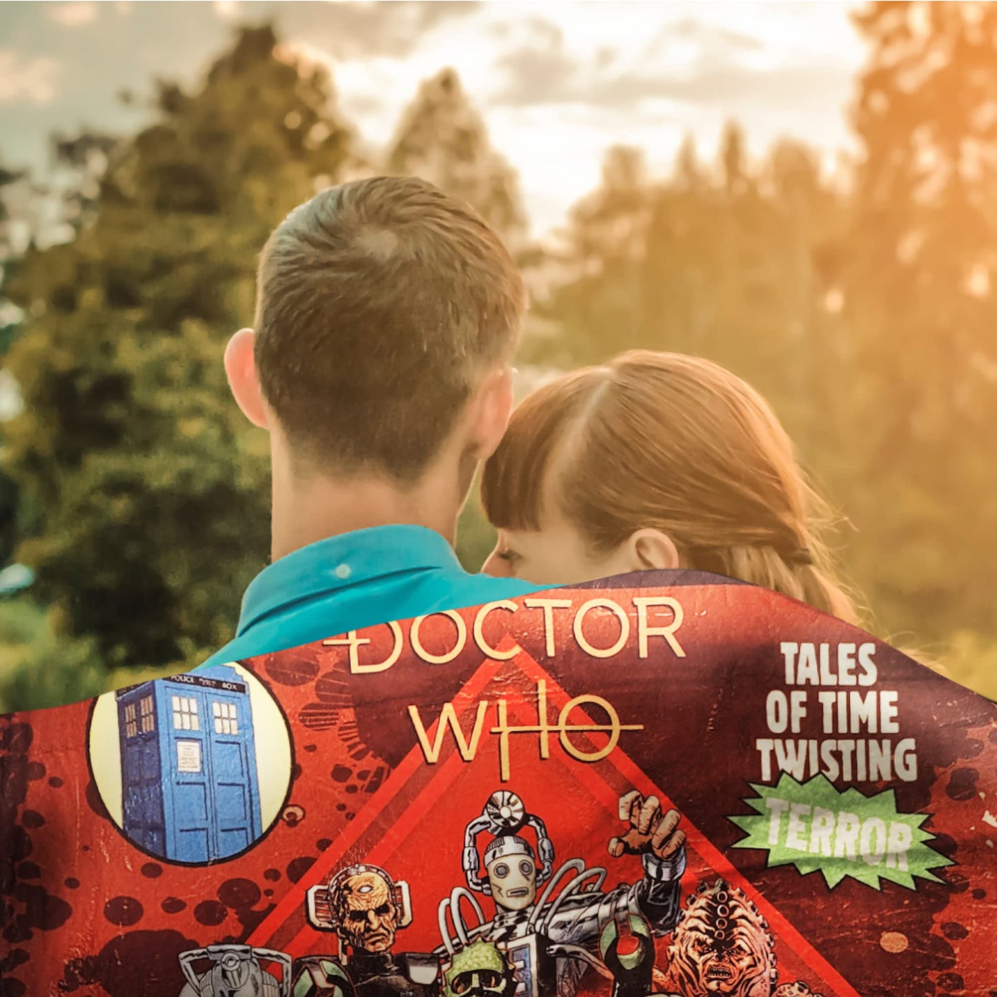 Bazillion Dreams Doctor Who Villains Comic Fleece Softest Comfy Throw Blanket for Adults & Kids | Measures 60 x 50 Inches