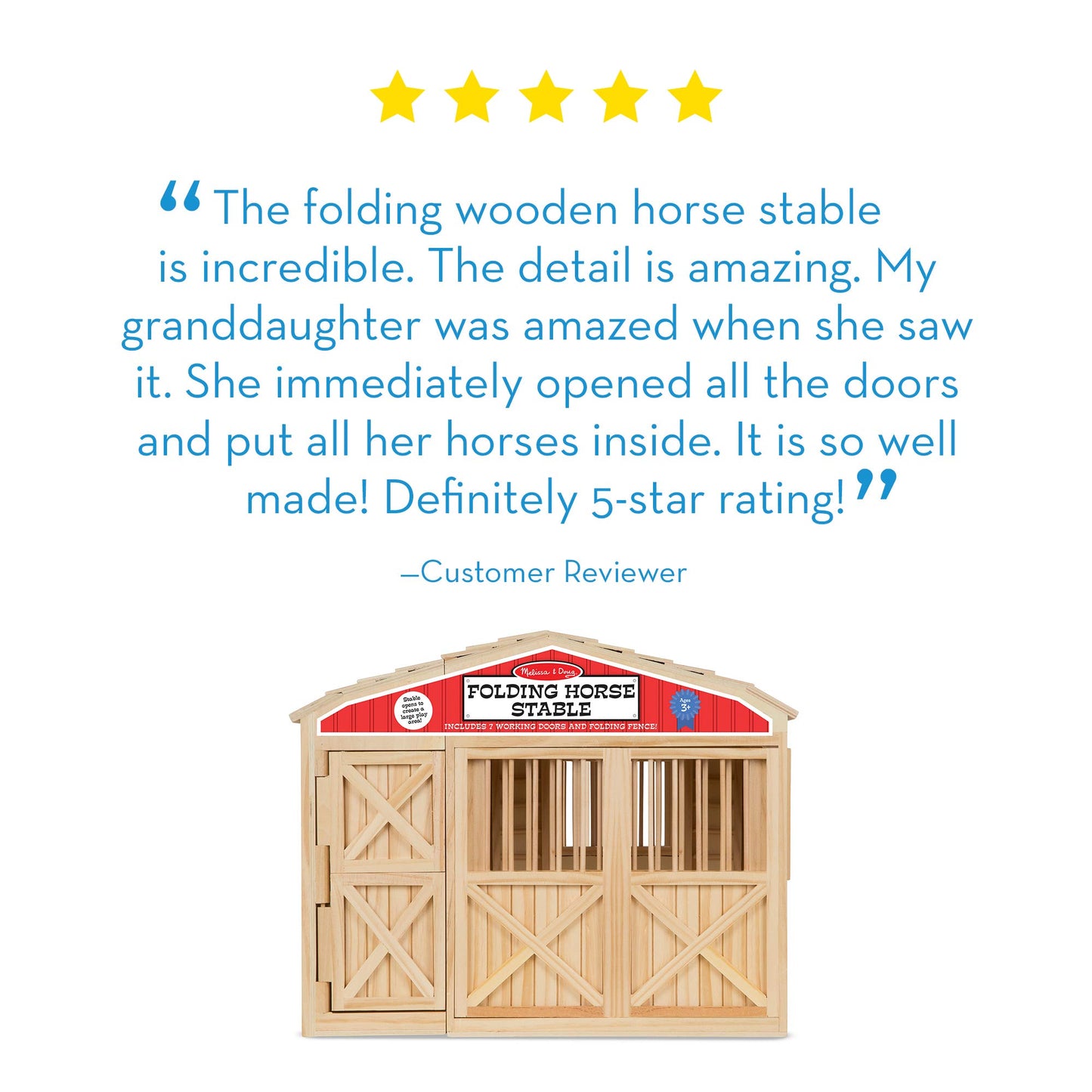 Melissa & Doug Folding Horse Stable