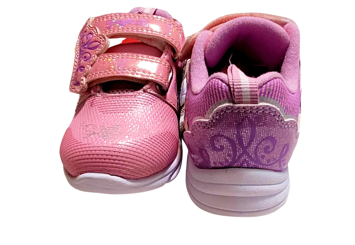 Disney Princess Girl's Lighted Athletic Sneaker, Lilac/Pink (Toddler/Little Kid)