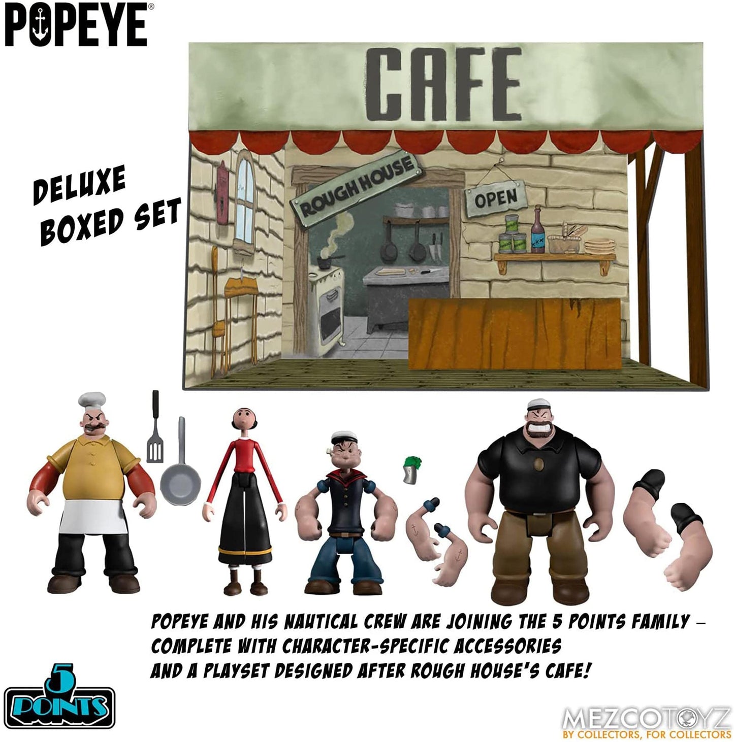 Mezco Toyz Popeye Deluxe Boxed Set