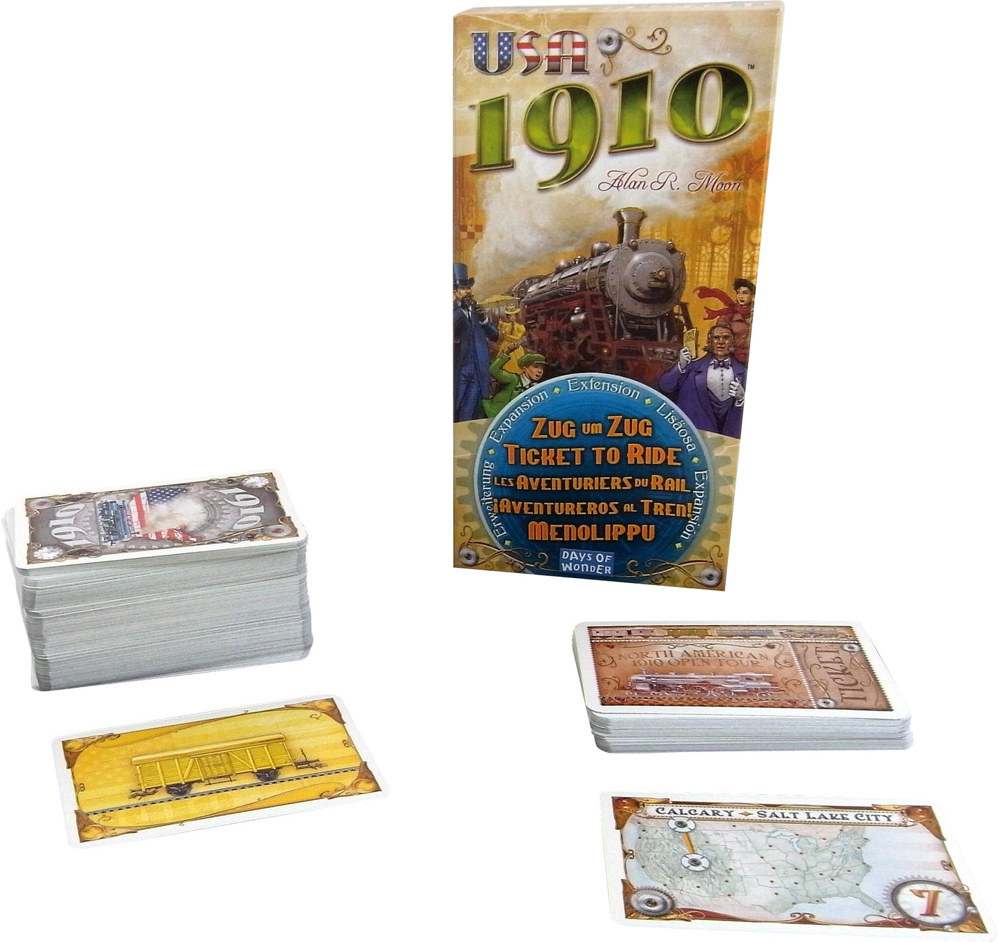 Ticket to Ride USA 1910 Board Game EXPANSION | Board Game for Adults and Family | Train Game | Ages 8+ | For 2 to 5 players | Made by Days of Wonder