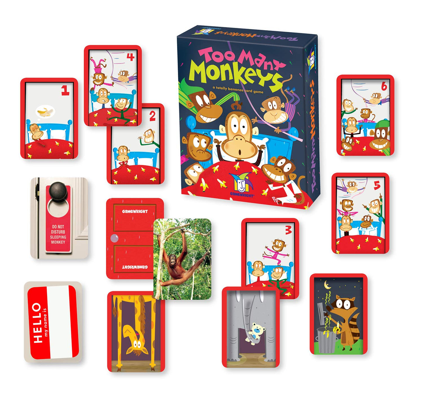 Gamewright Too Many Monkeys Multi-colored, 5"