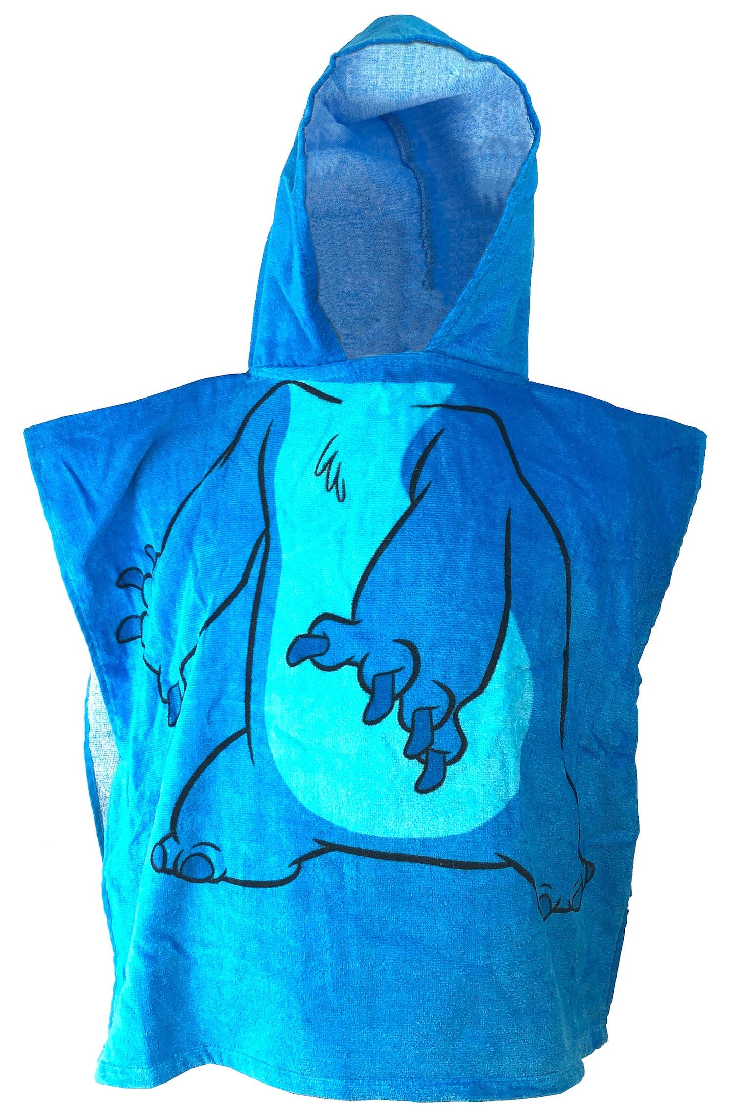 Disney Lilo and Stitch Hooded Poncho Style Changing Towel , Ages 3 to 8 - Blue - Youth Size