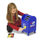Melissa & Doug Stamp and Sort Wooden Mailbox Activity and Toy, Developmental Toy, Construction, 14 Pieces, 7.5” H x 7.5” W x 13.4” L