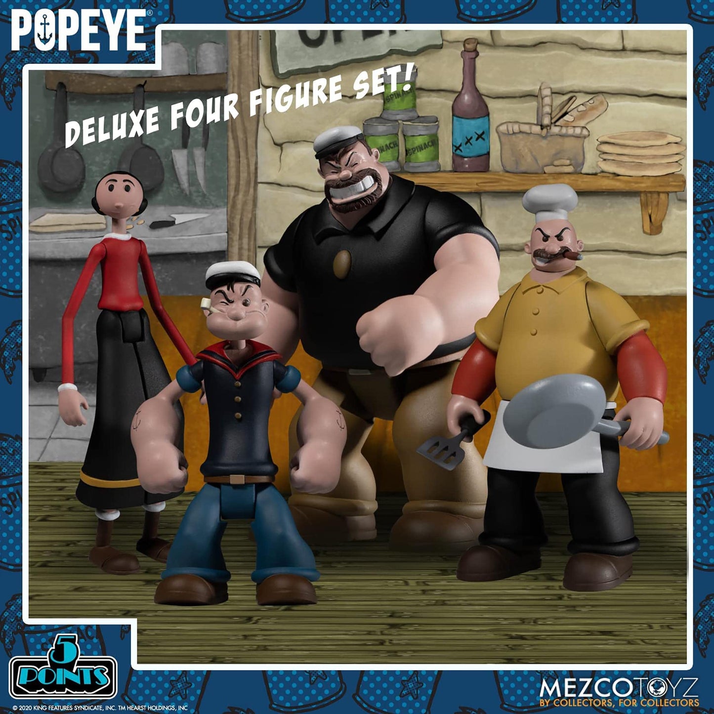 Mezco Toyz Popeye Deluxe Boxed Set