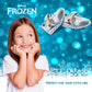 Disney Frozen 2 Girl's Lighted Athletic Sneaker, Silver/Blue/Lilac (Toddler/Little Kid)
