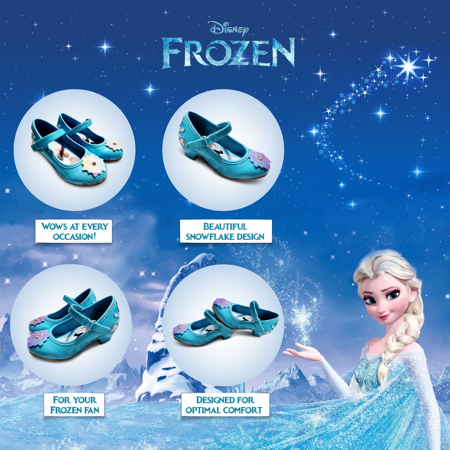 Disney Frozen 2 Blue Girl's Heel Dress Shoe (Toddler/Little Kid)