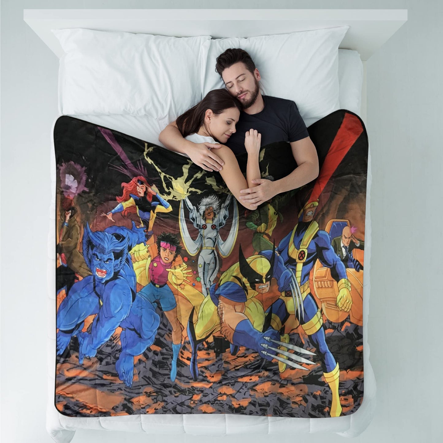 Marvel X-Men Team Fleece Soft Throw Blanket| Measures 60 x 45 Inches