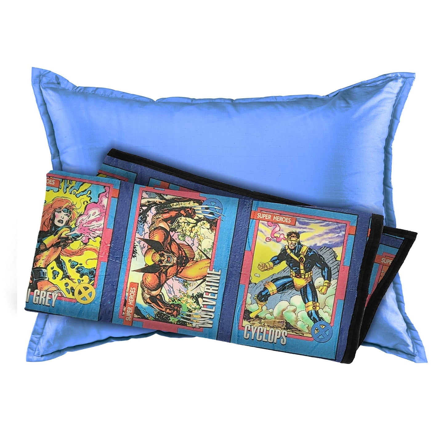 Marvel X-Men Characters Comic Cards Fleece Soft Throw Blanket| Measures 60 x 45 Inches