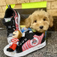 Bobbi-Toads Ohio State University Kids Lighted Sneaker OSU Child Shoes Tennis Shoes Buckeye with Mascot Brutus Plushie