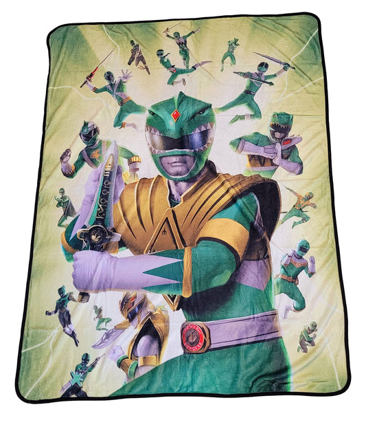 Power Rangers Green Ranger Fleece Throw Blanket| Measures 60 x 45 Inches