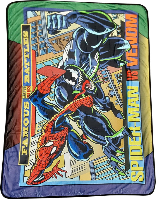 Marvel Spider-Man vs Venom Fleece Throw Blanket