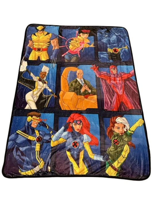 Marvel X-Men Team Fleece Softest Throw Blanket| Measures 60 x 45 Inches